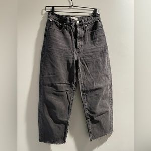 Madewell Balloon Jeans w/ Button Fly, Black, Size 26x23